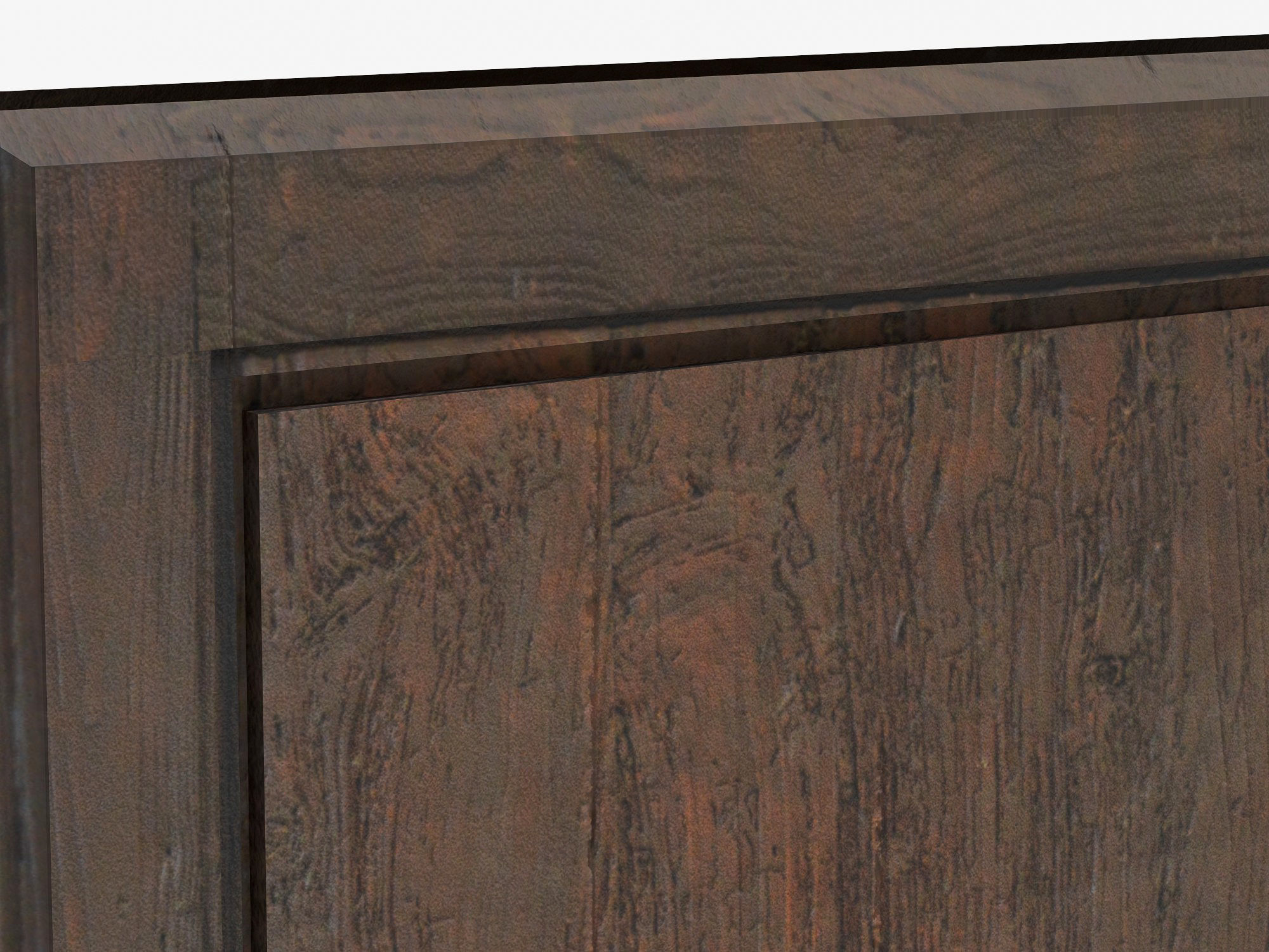 Wooden door 2 Low-poly 3D model_3