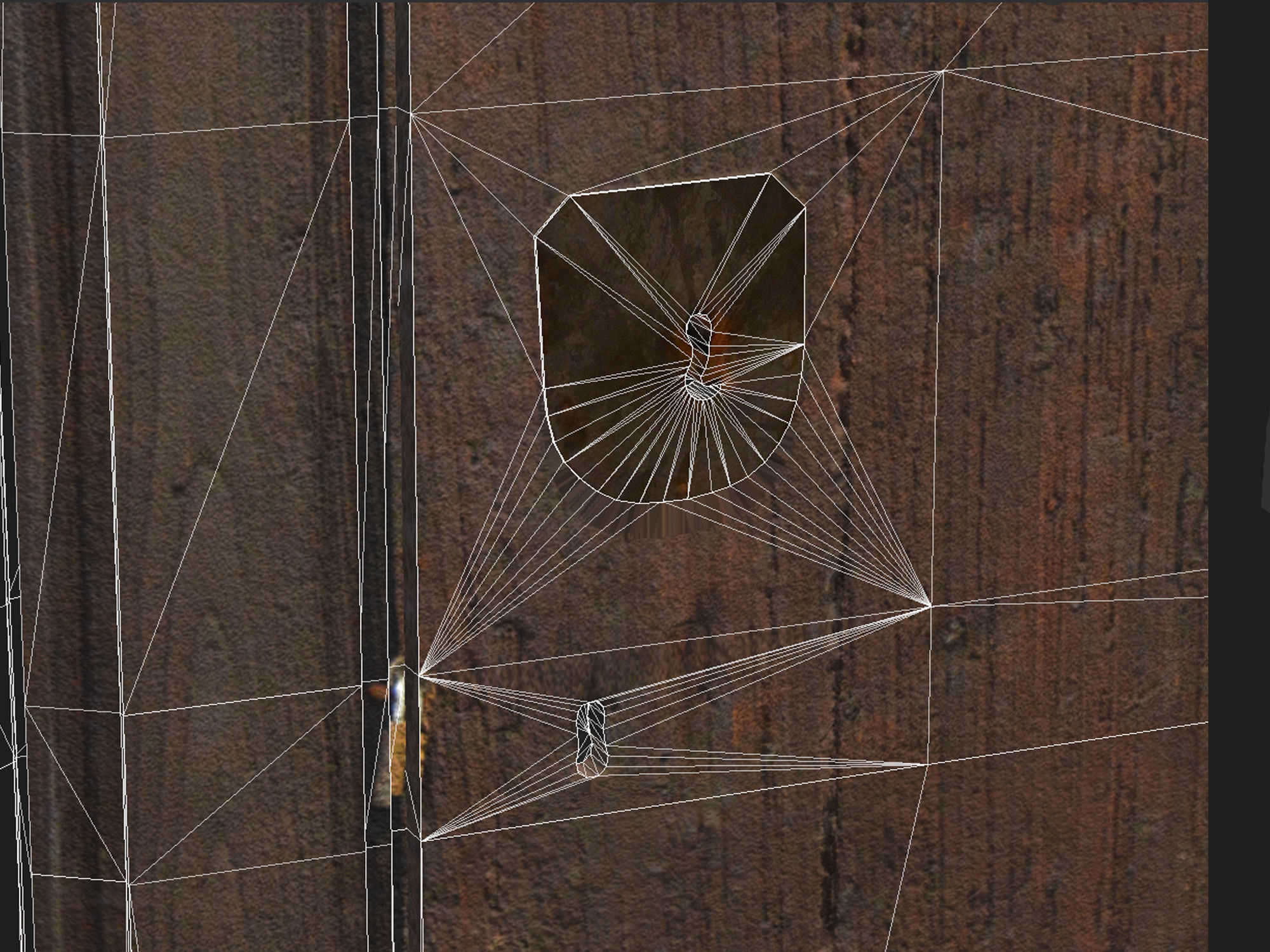 Wooden door 2 Low-poly 3D model_10