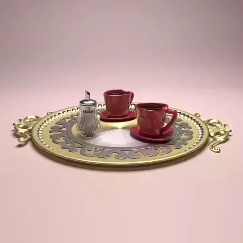 Coffee Service Tray 3D model