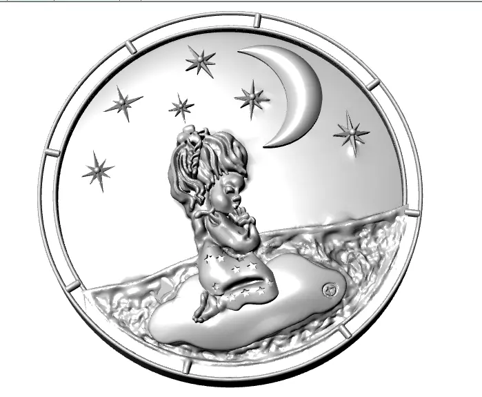 Child pendant 3D print model