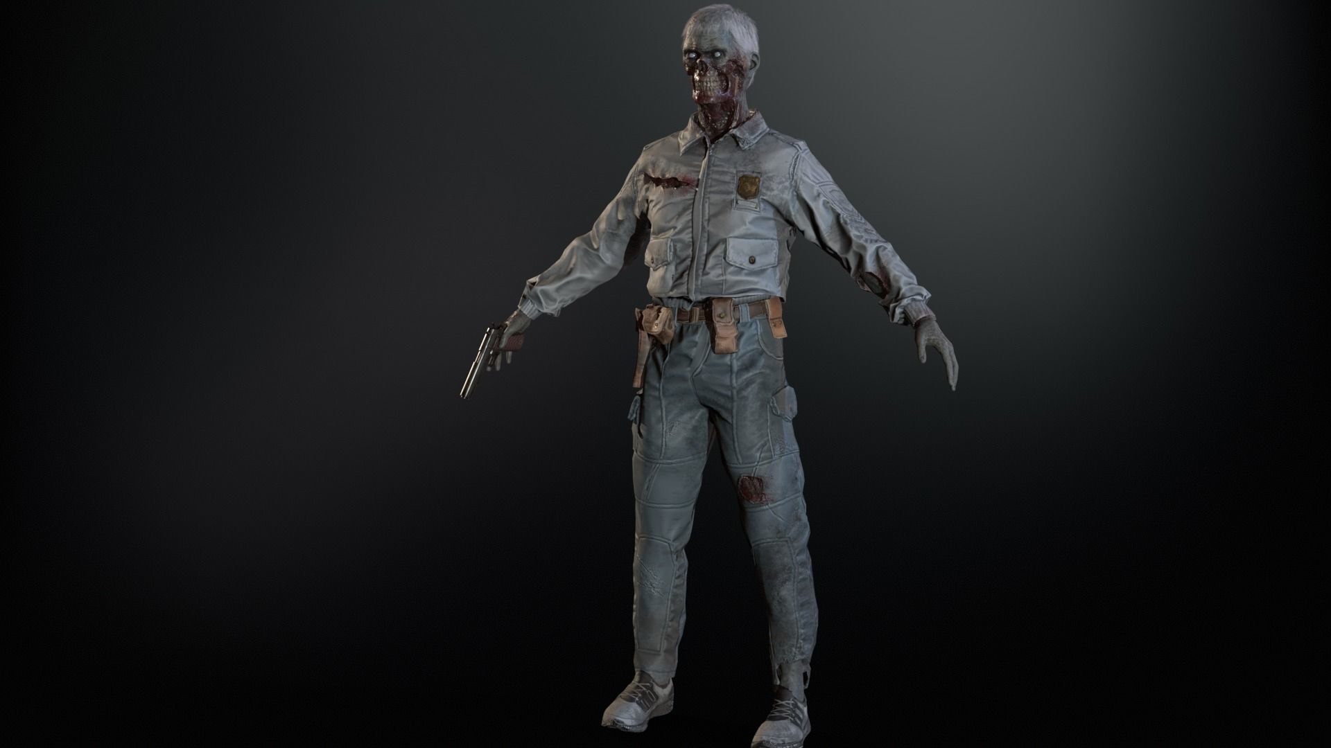 SuperZombie8 Low-poly 3D model_13