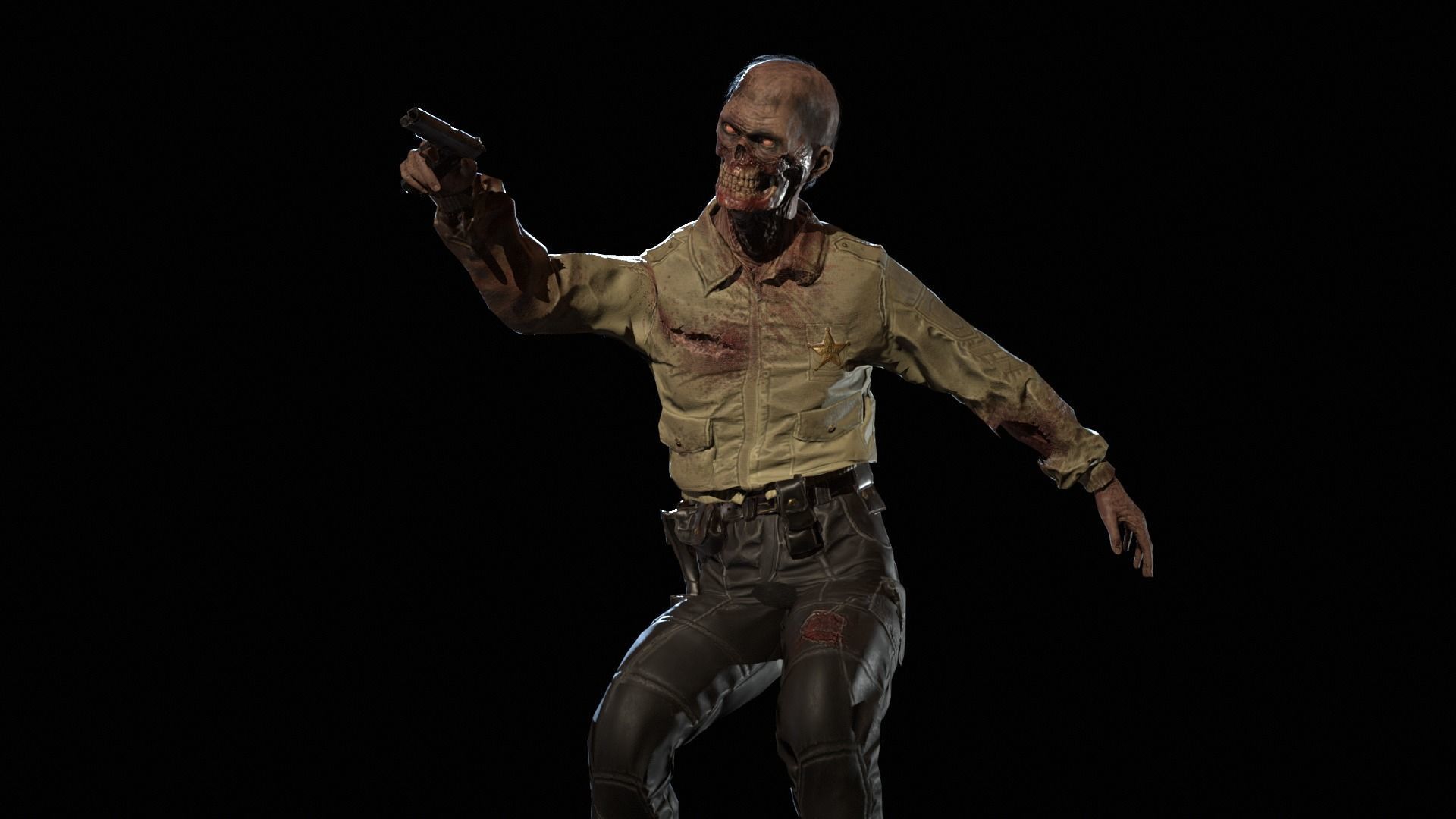 SuperZombie8 Low-poly 3D model_29