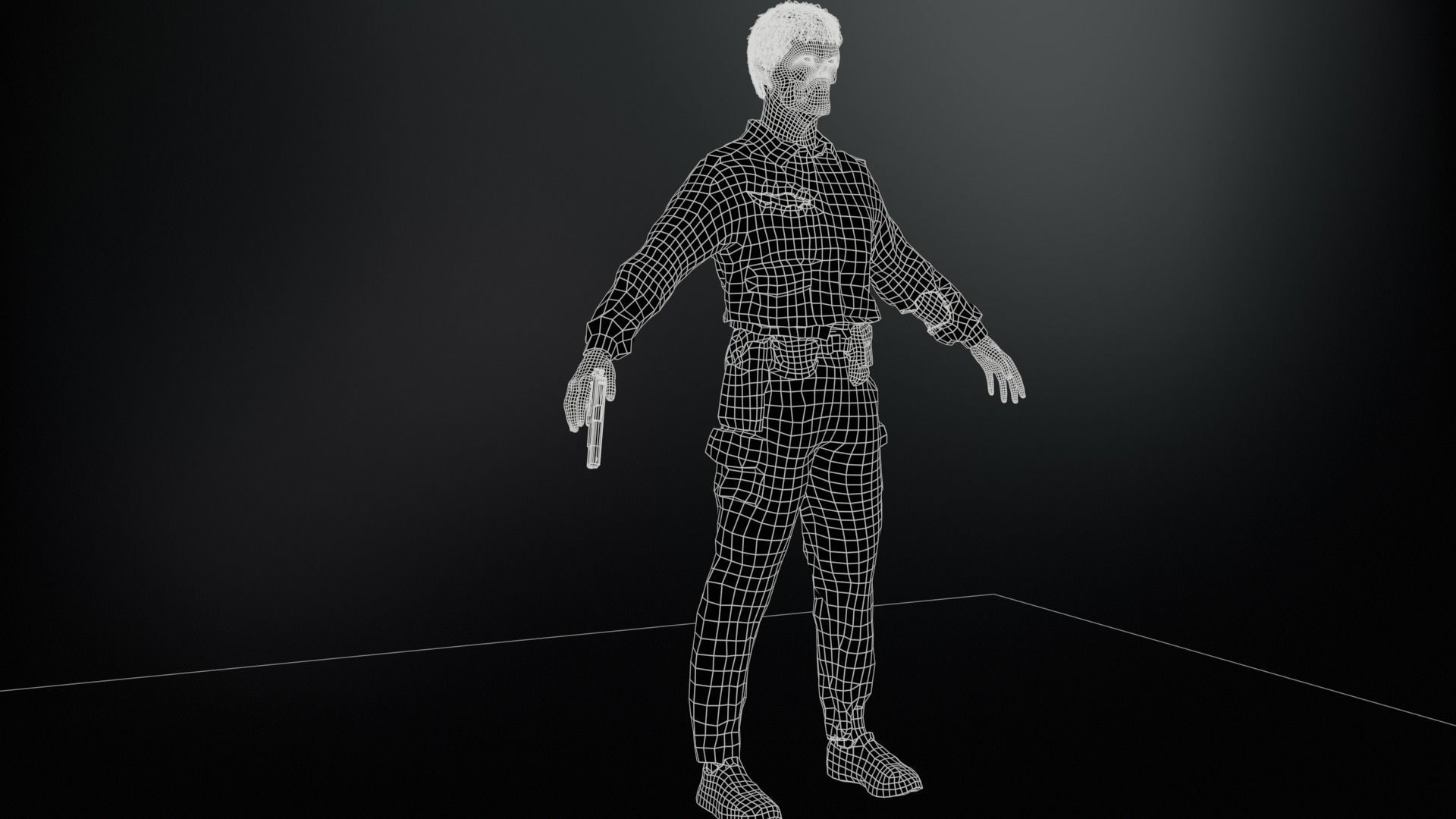 SuperZombie8 Low-poly 3D model_9