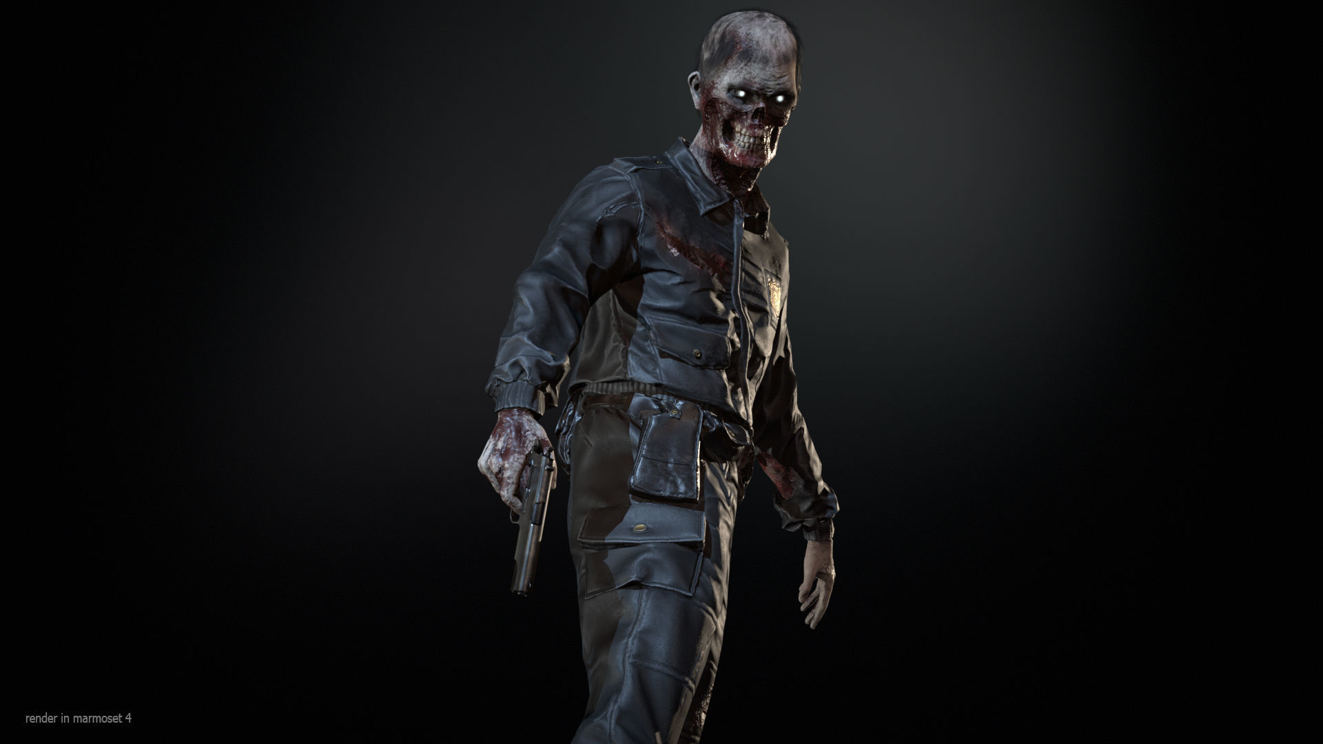 SuperZombie8 Low-poly 3D model_3
