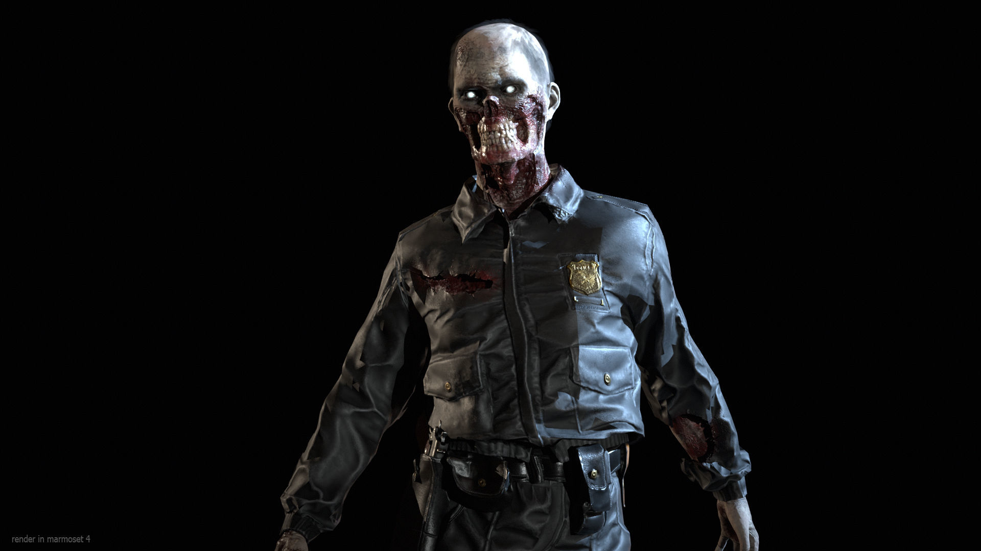 SuperZombie8 Low-poly 3D model_2