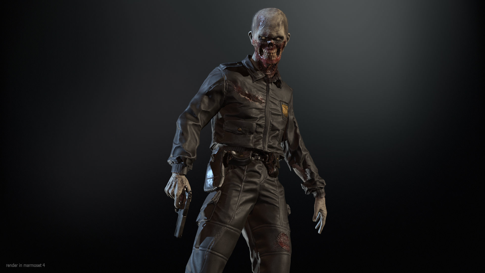 SuperZombie8 Low-poly 3D model_5
