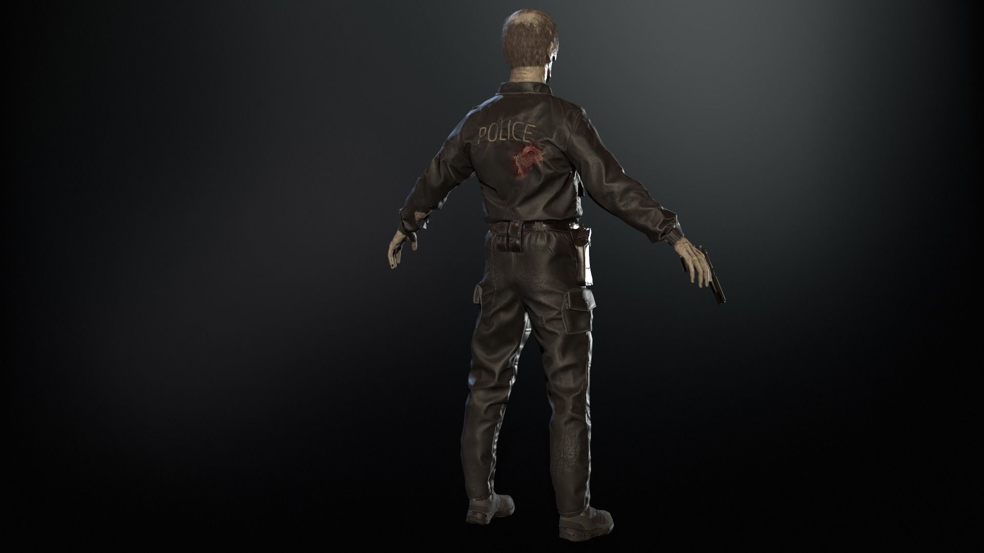 SuperZombie8 Low-poly 3D model_7