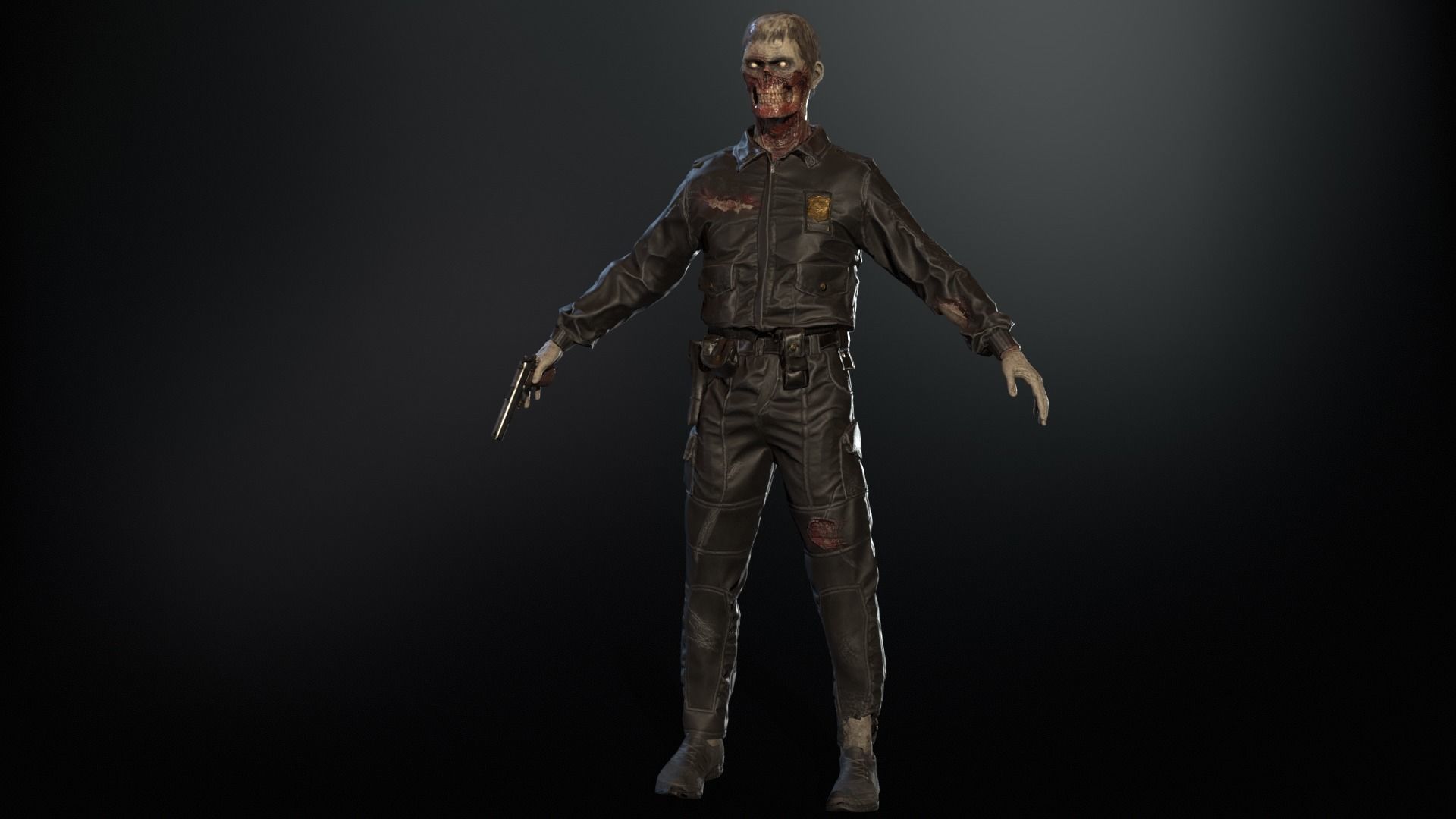 SuperZombie8 Low-poly 3D model_6