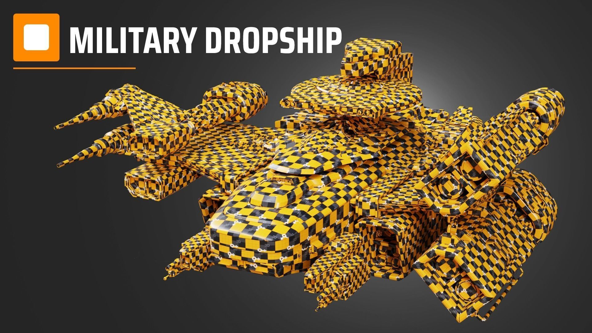 military dropship 3D model_5