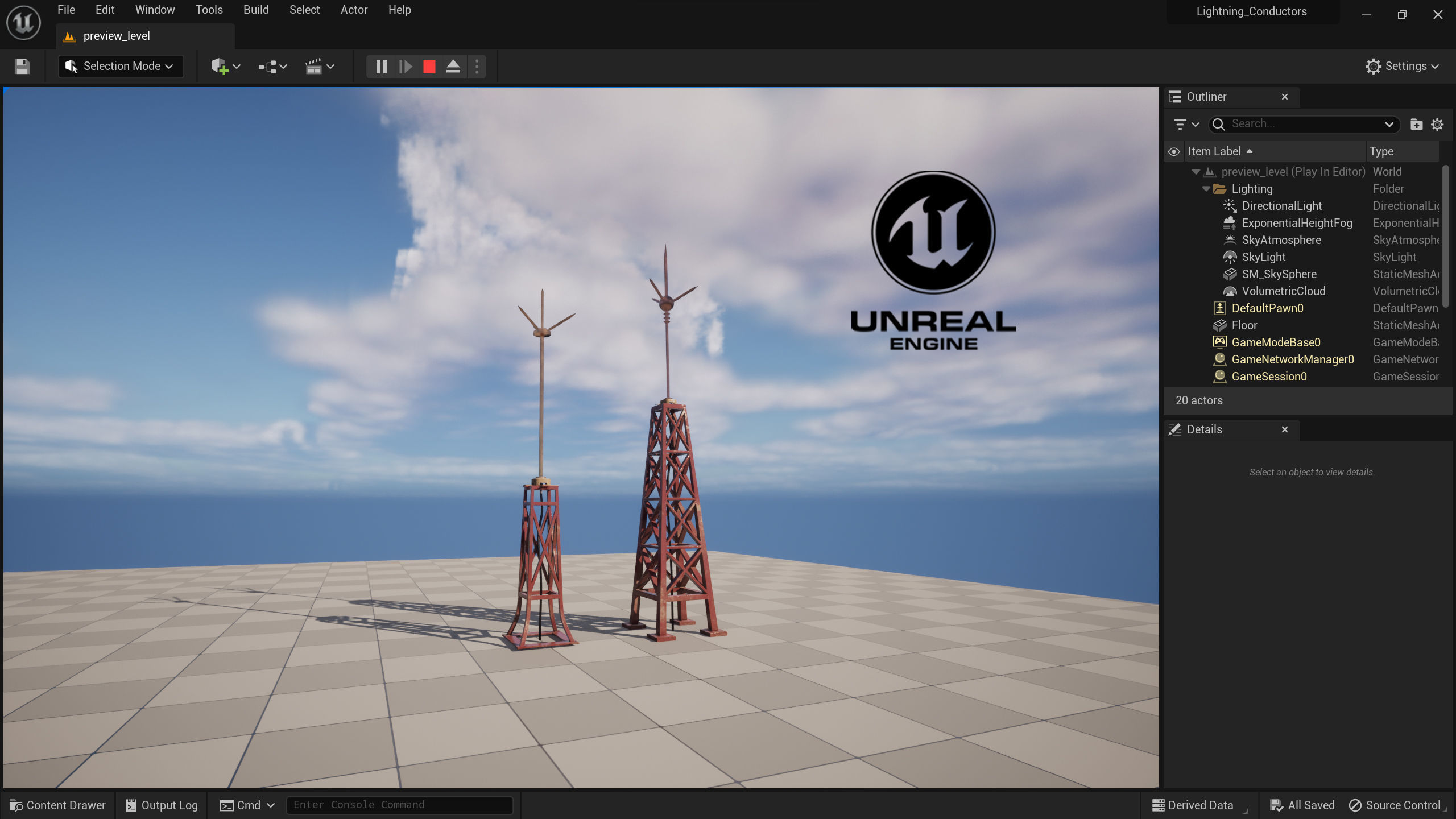 Lightning Conductors Low-poly 3D model_13