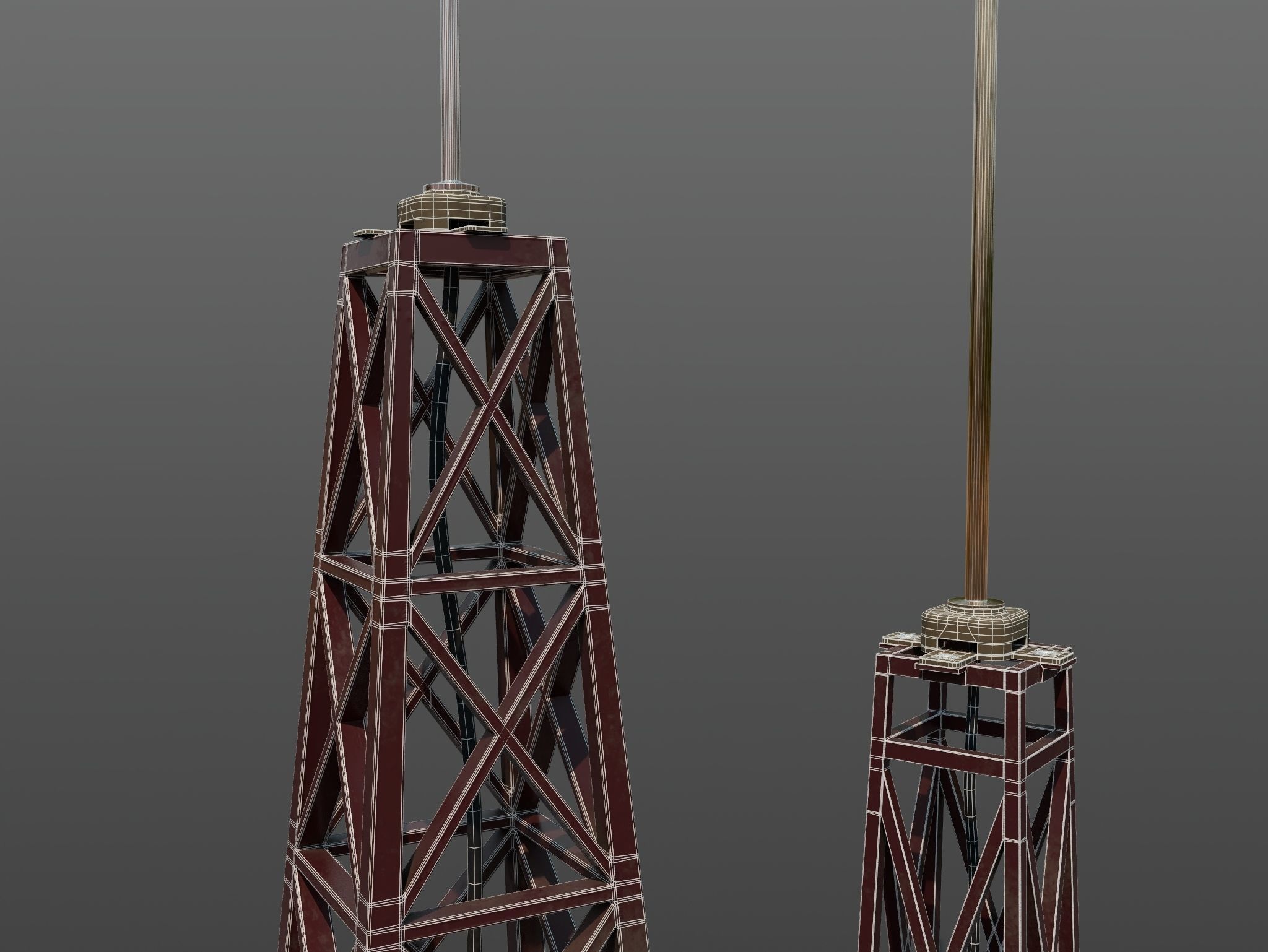 Lightning Conductors Low-poly 3D model_8