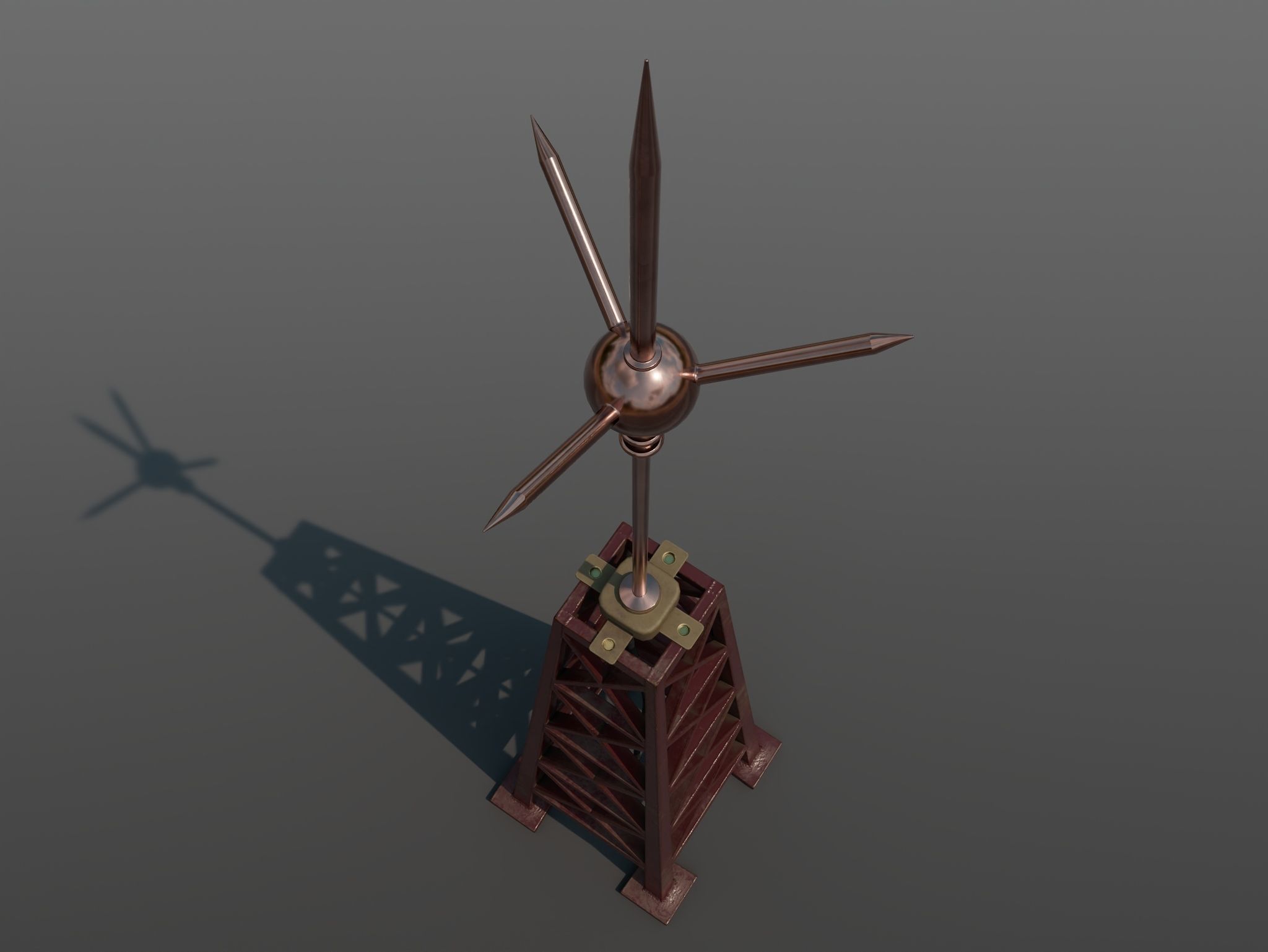 Lightning Conductors Low-poly 3D model_3