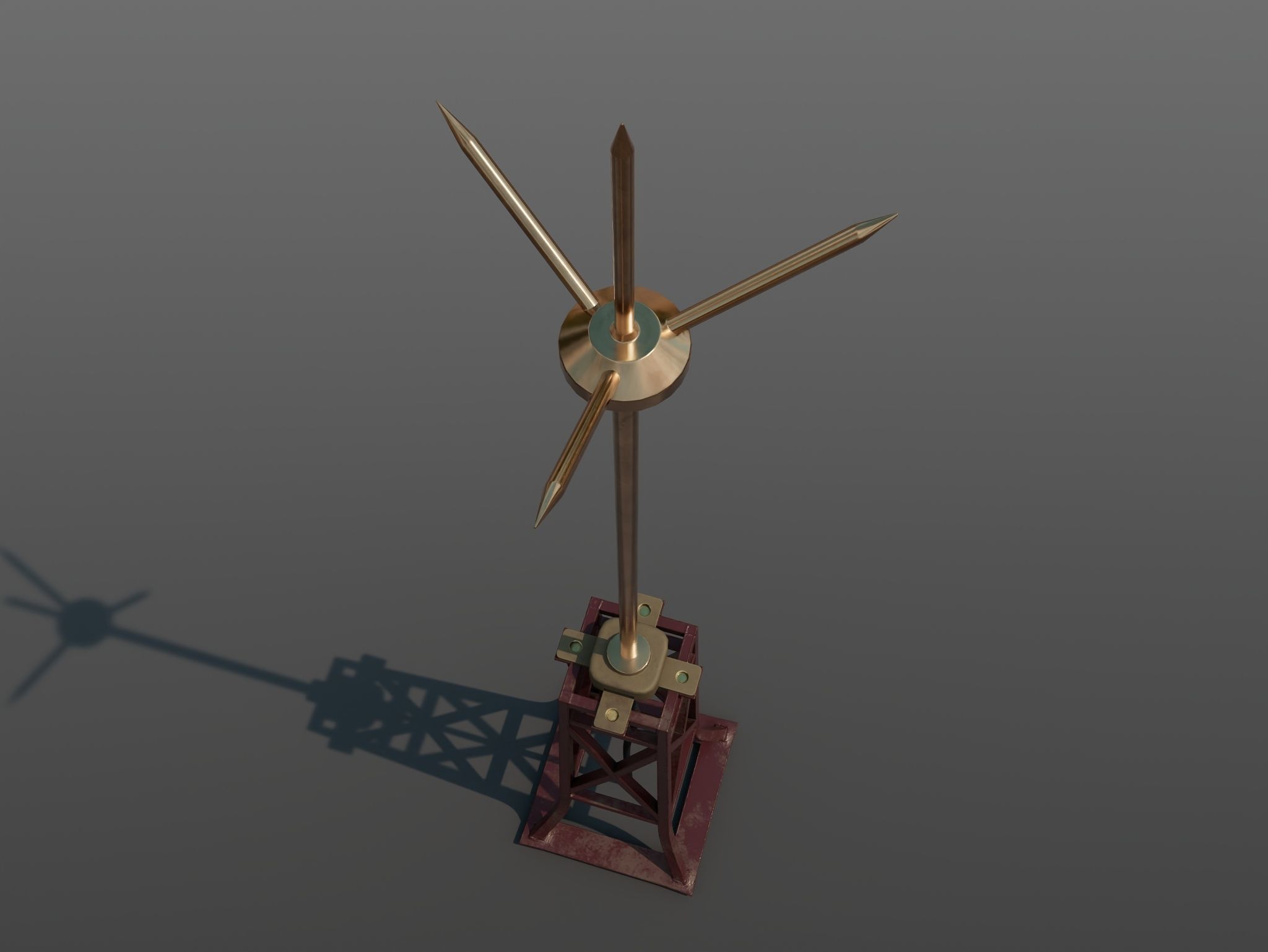 Lightning Conductors Low-poly 3D model_4