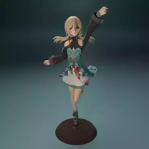 Qingque from Honkai Star Rail 3 versions