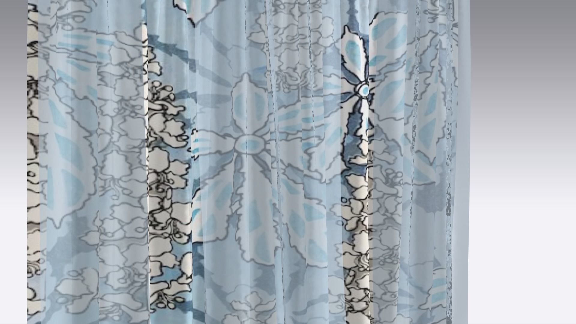 Curtain Low-poly 3D model_4