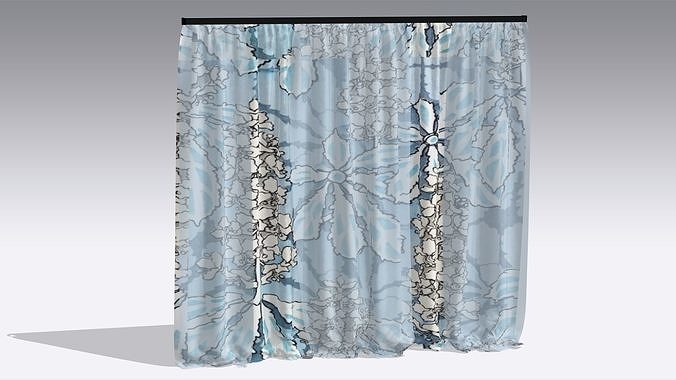 Curtain Low-poly 3D model