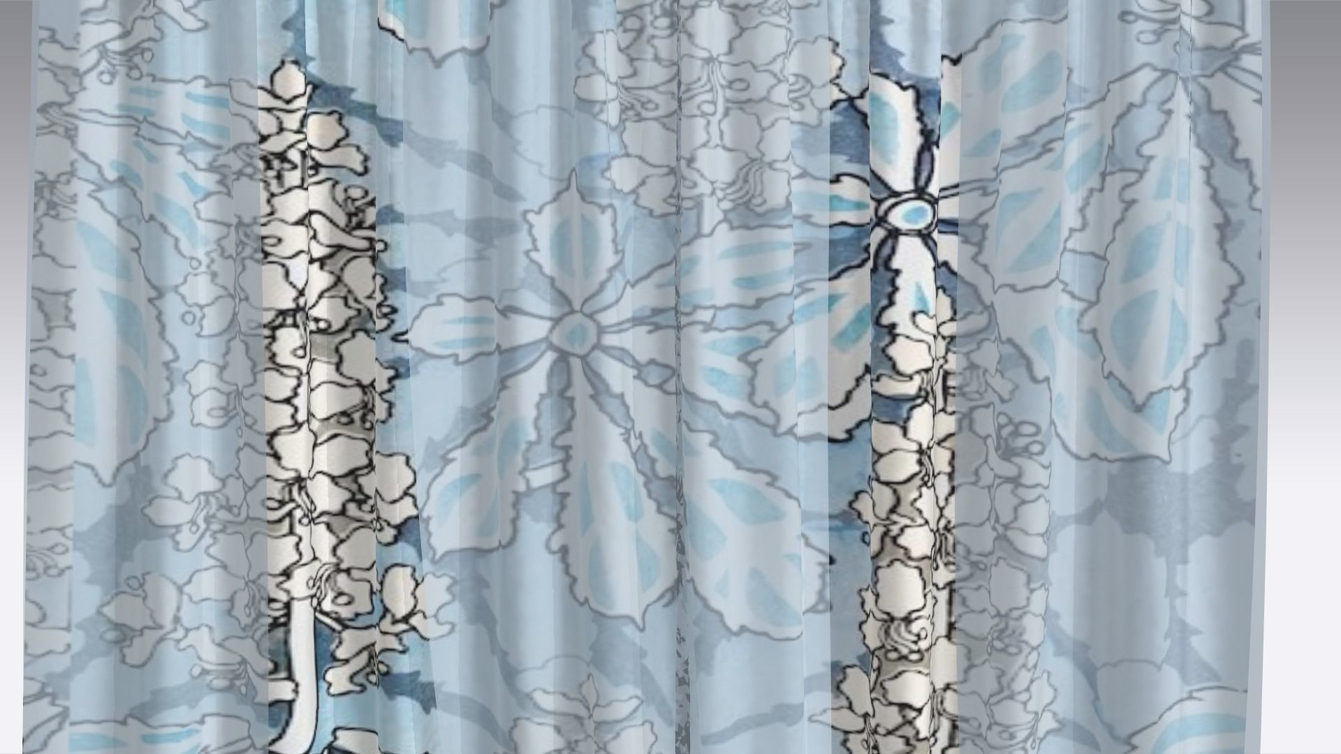 Curtain Low-poly 3D model_3