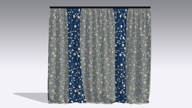 Curtain Low-poly 3D model