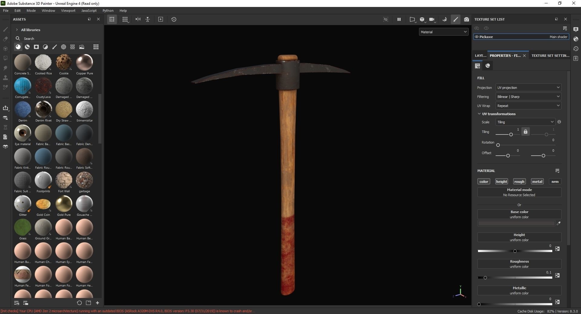 Pickaxe 3D Model Low-poly 3D model_7