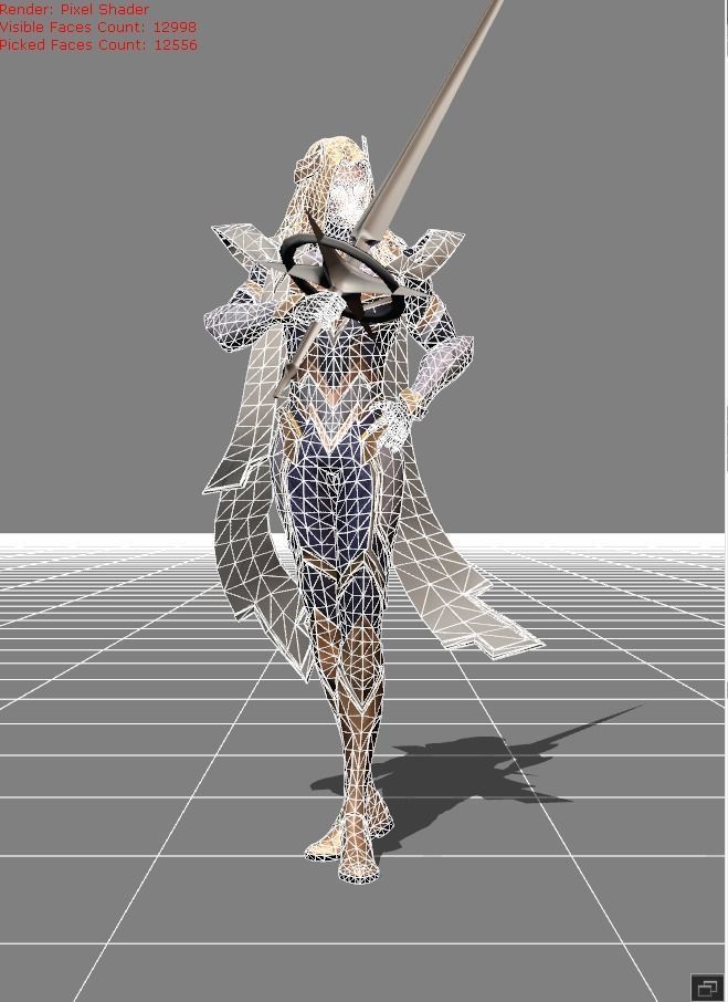 Lancelot Swordmaster Skin Low-poly 3D model_4