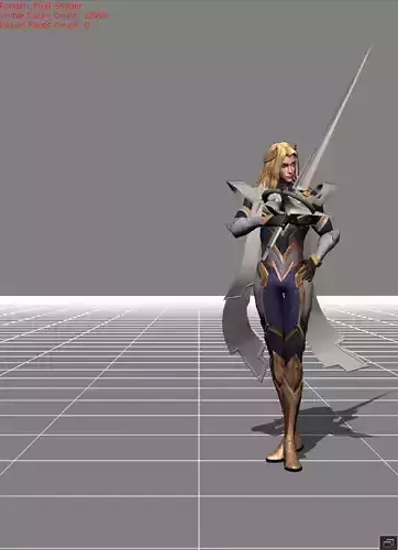 Lancelot Swordmaster Skin Low-poly 3D model
