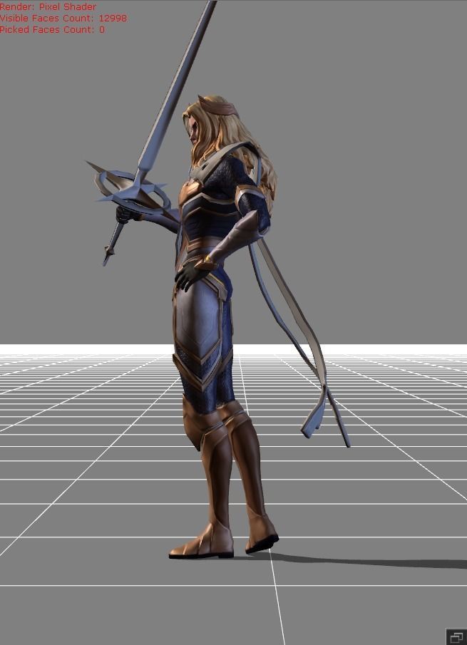 Lancelot Swordmaster Skin Low-poly 3D model_2