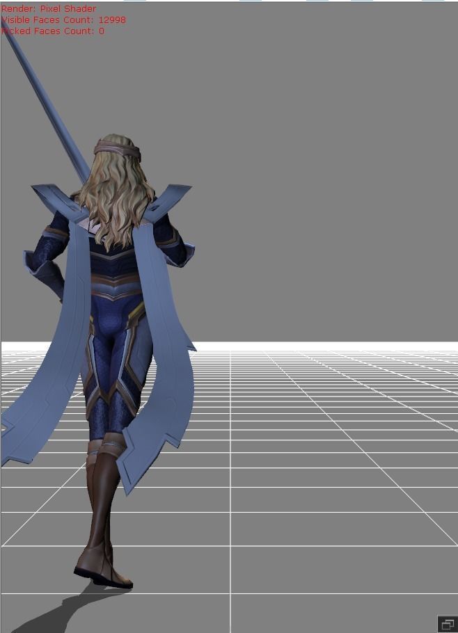 Lancelot Swordmaster Skin Low-poly 3D model_3