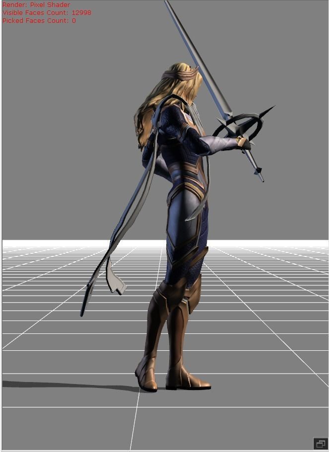 Lancelot Swordmaster Skin Low-poly 3D model_1