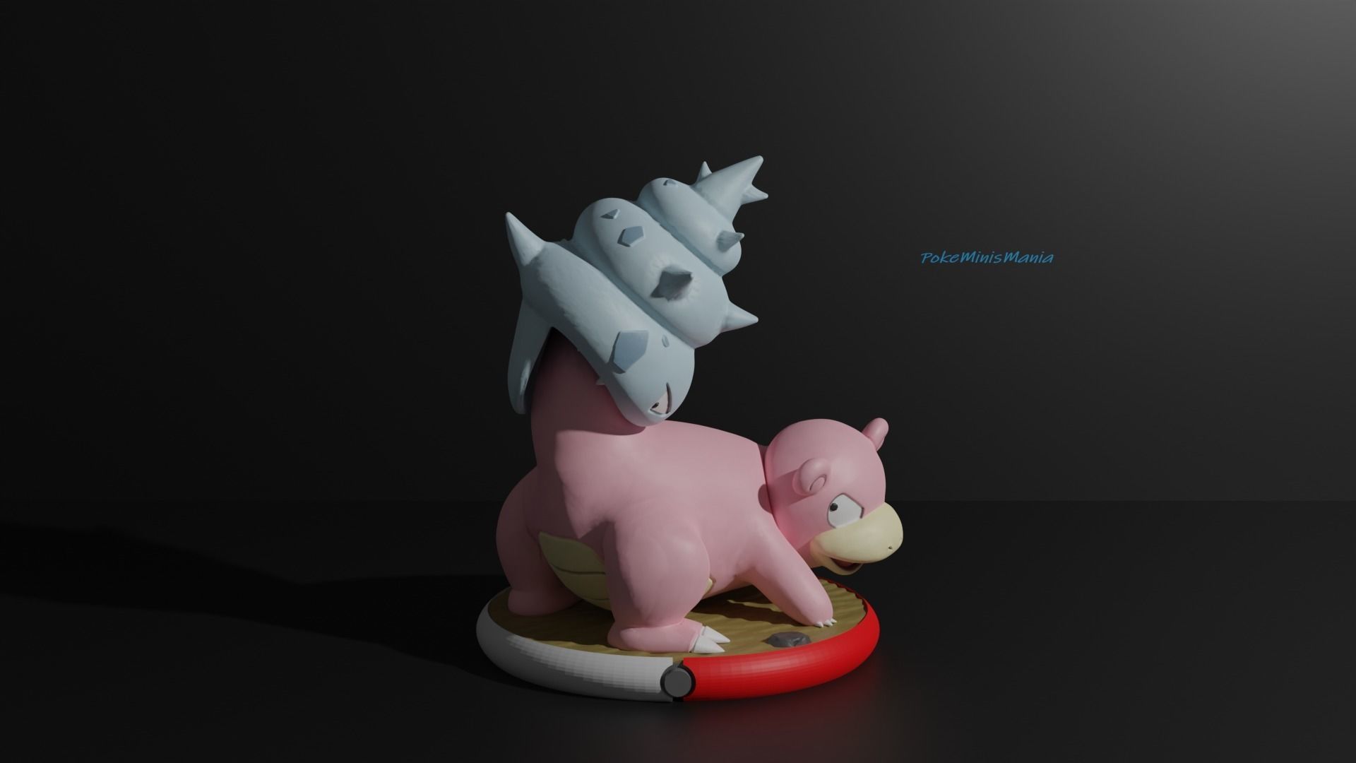 Slowpoke Slowbro Slowking and Mega 3D print model 3D print model_9
