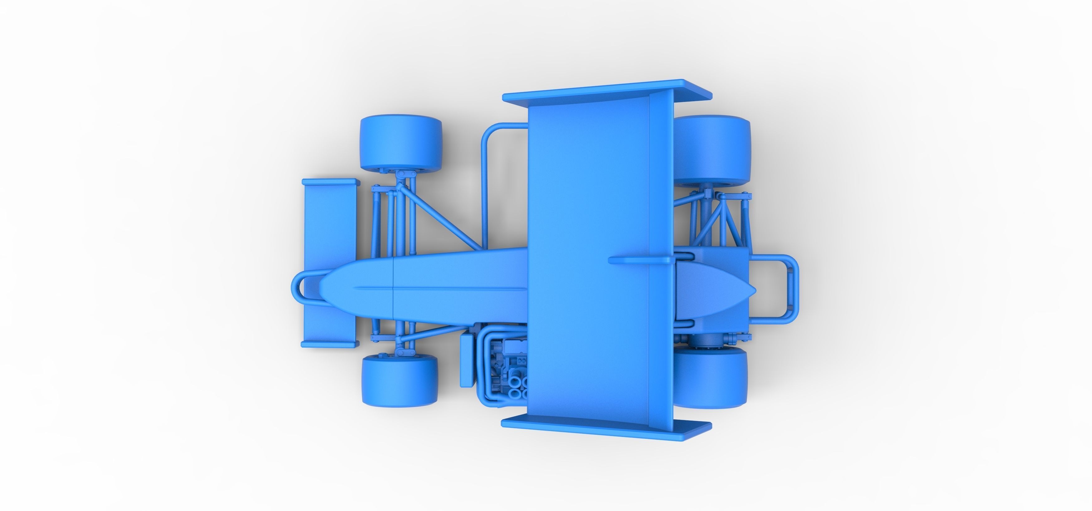 Supermodified front engine Winged race car V2 Scale 1 to 25 3D print model_38