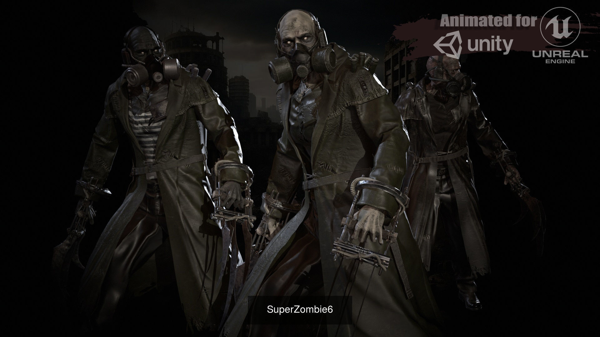 SuperZombie Pack 3D Model Collection_17