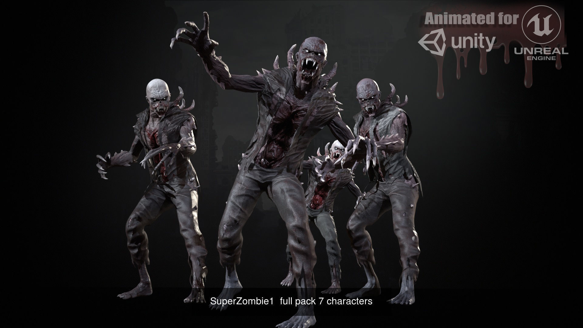 SuperZombie Pack 3D Model Collection_12