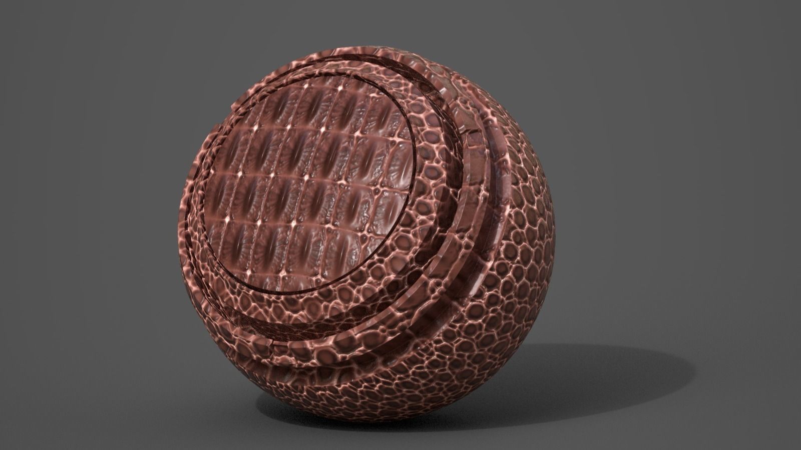 crocodile back leather 3D model_1