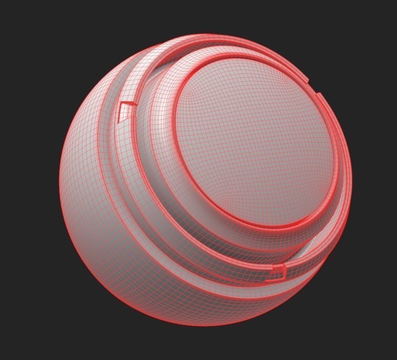 crocodile back leather 3D model_5