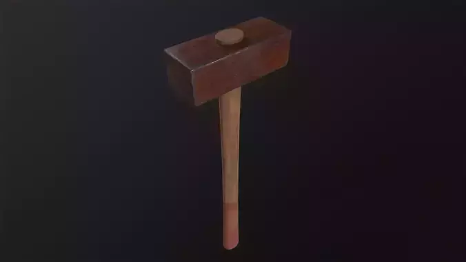 Big Hammer 3D Model Low-poly 3D model