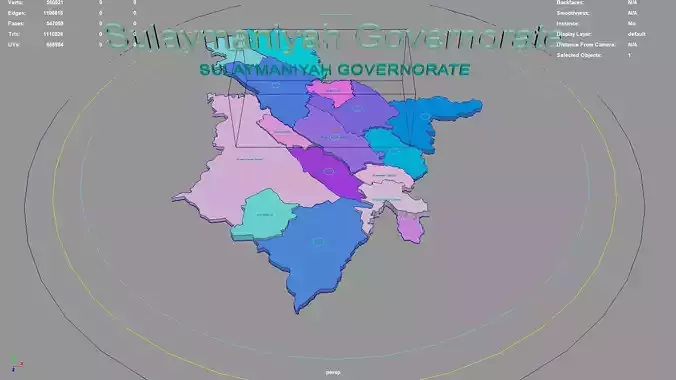Sulaymaniyah Governorate  Iraqi Kurdistan Region  Iraq map