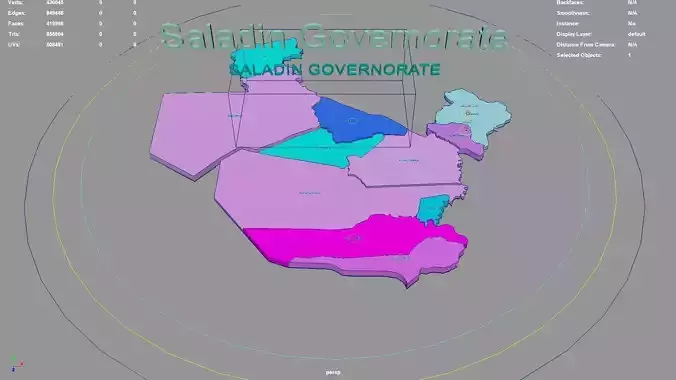 Saladin Governorate  Iraq map region geography political