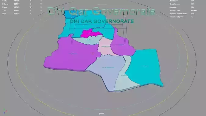 Dhi Qar Governorate  Iraq map region geography political