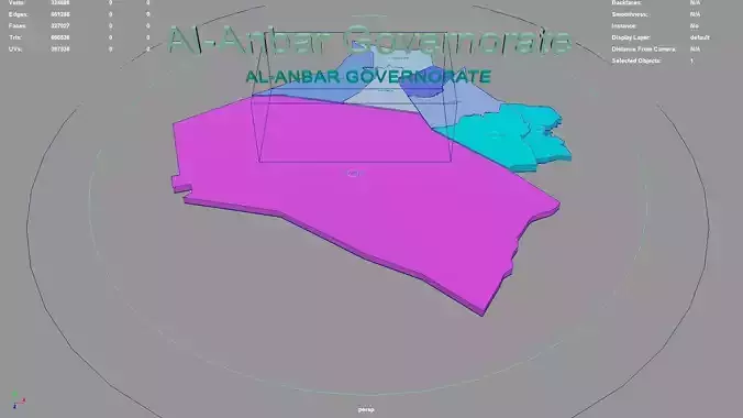 Al Anbar Governorate  Iraq map region geography political