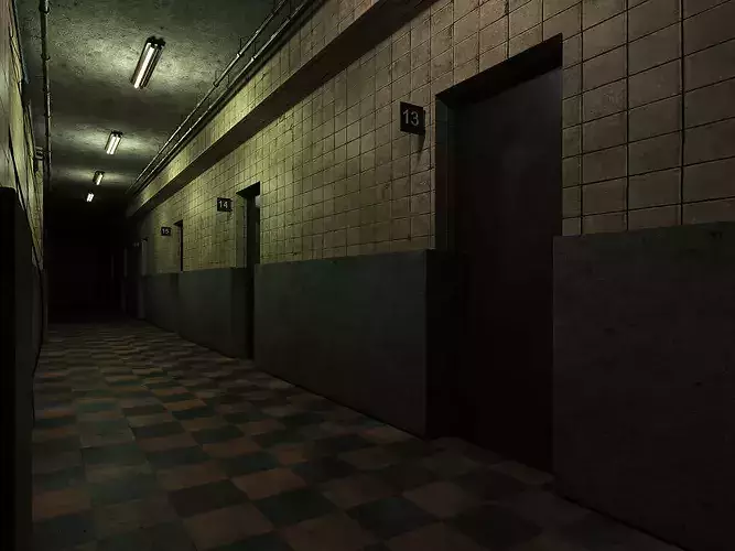 old dark scary corridor 11