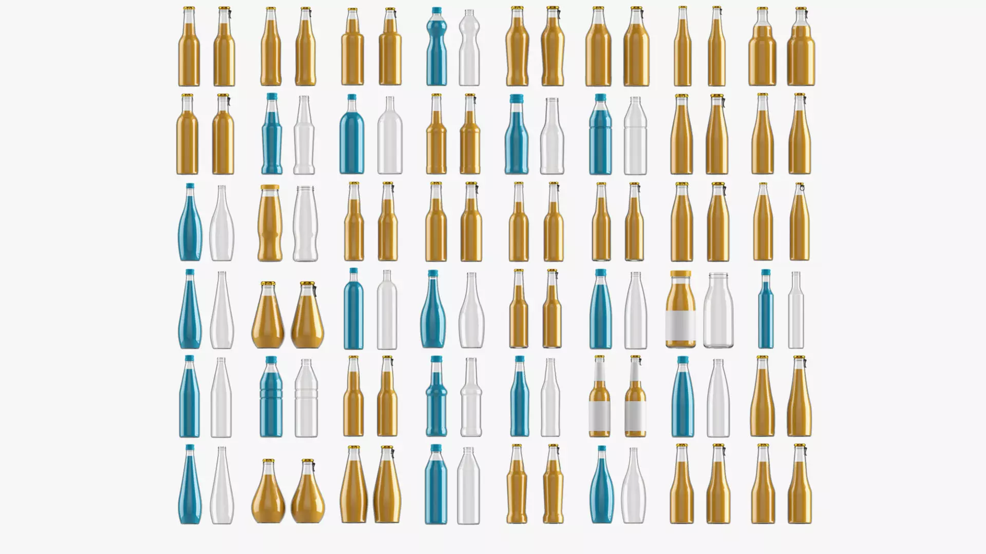 Glass bottles Collection 43 models _0