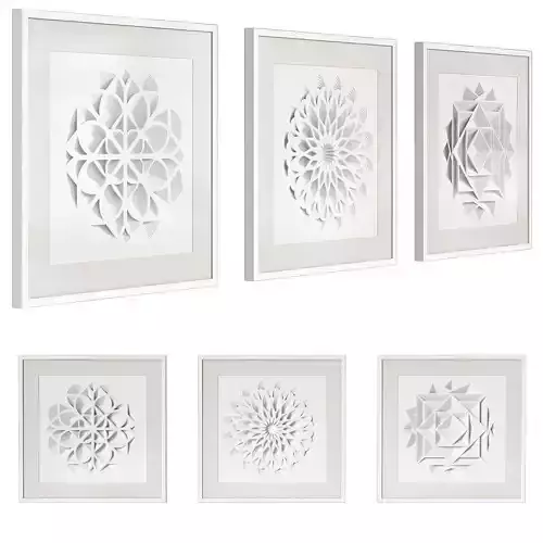 Restoration Hardware Mandala layered paper art set