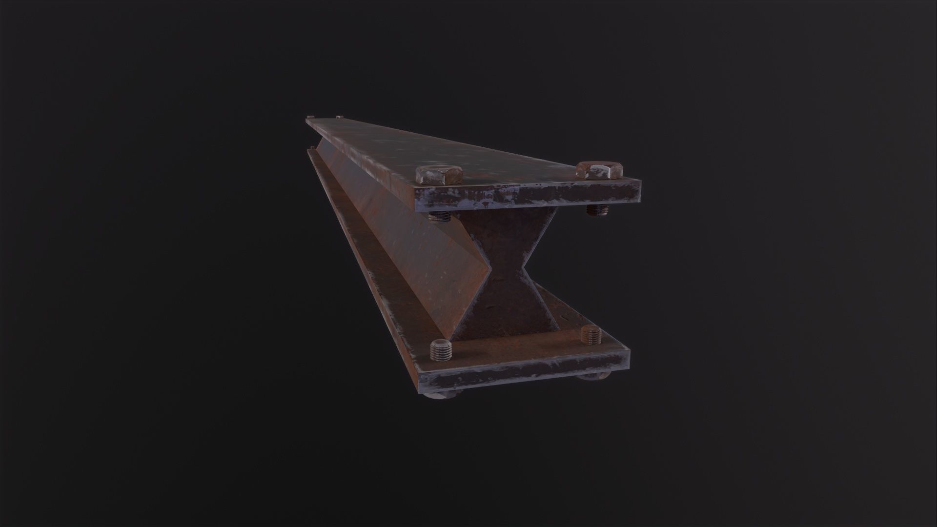 Metal beam Factory 3D Model Low-poly 3D model_6