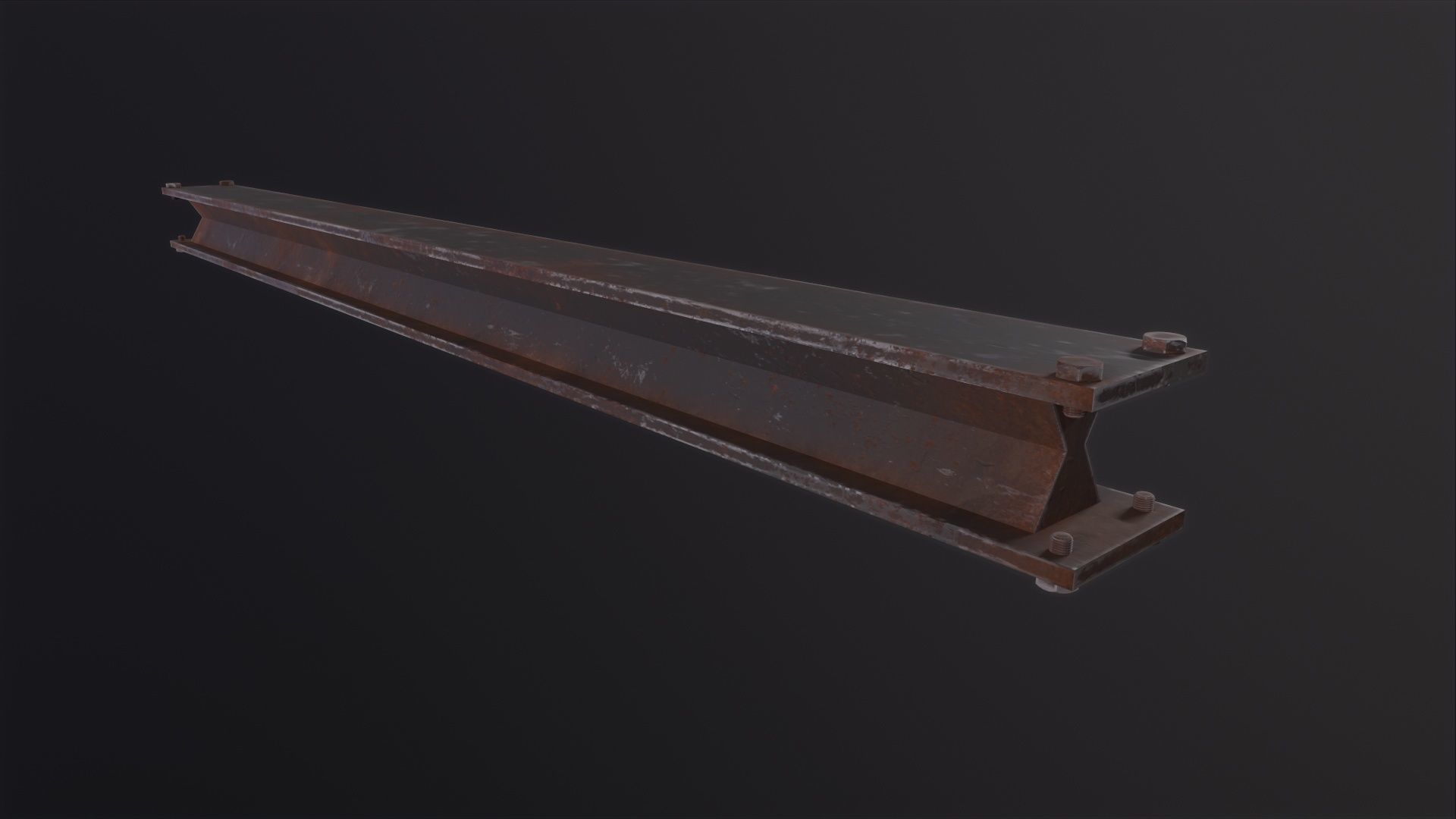 Metal beam Factory 3D Model Low-poly 3D model_2