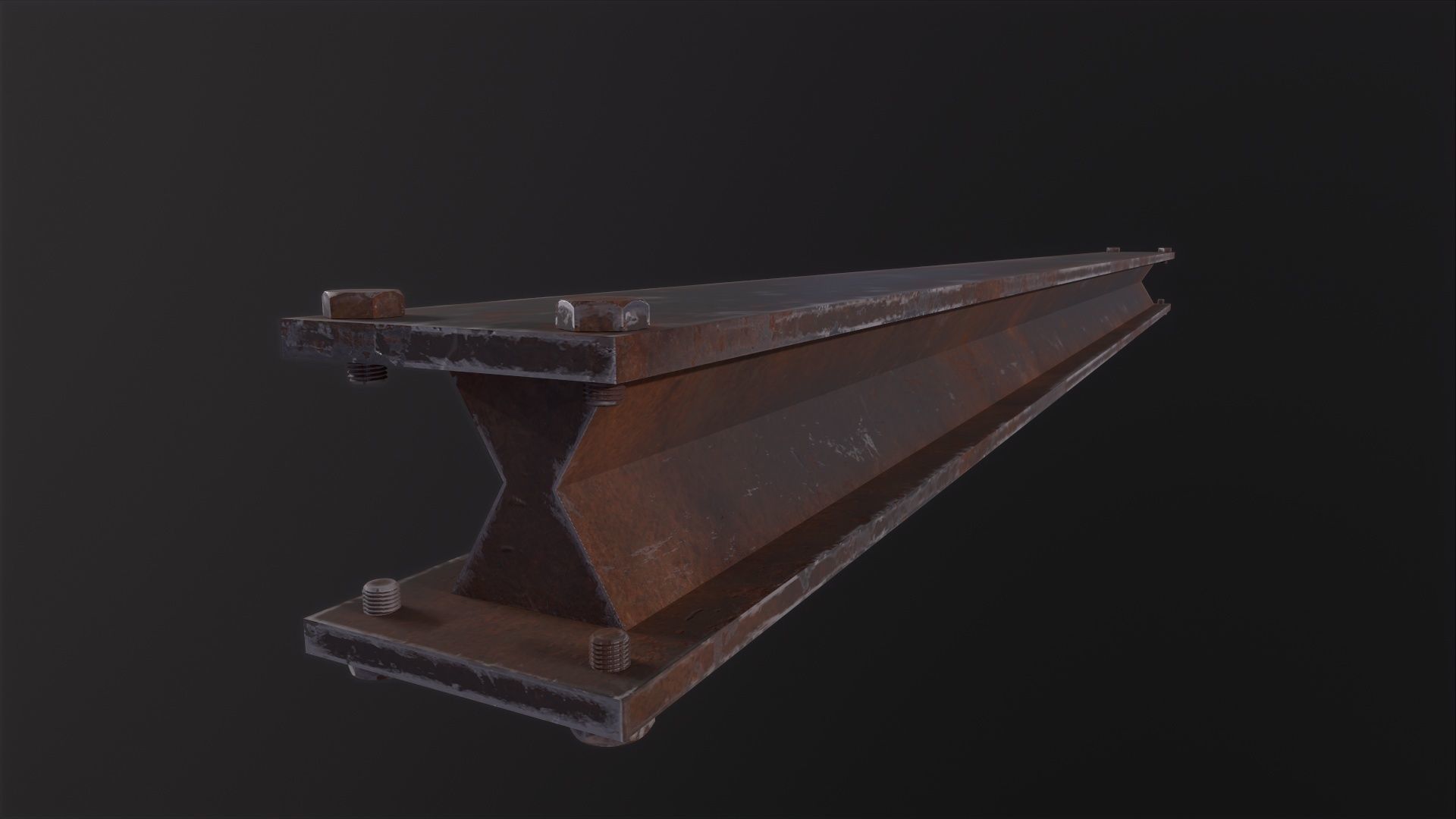 Metal beam Factory 3D Model Low-poly 3D model_4