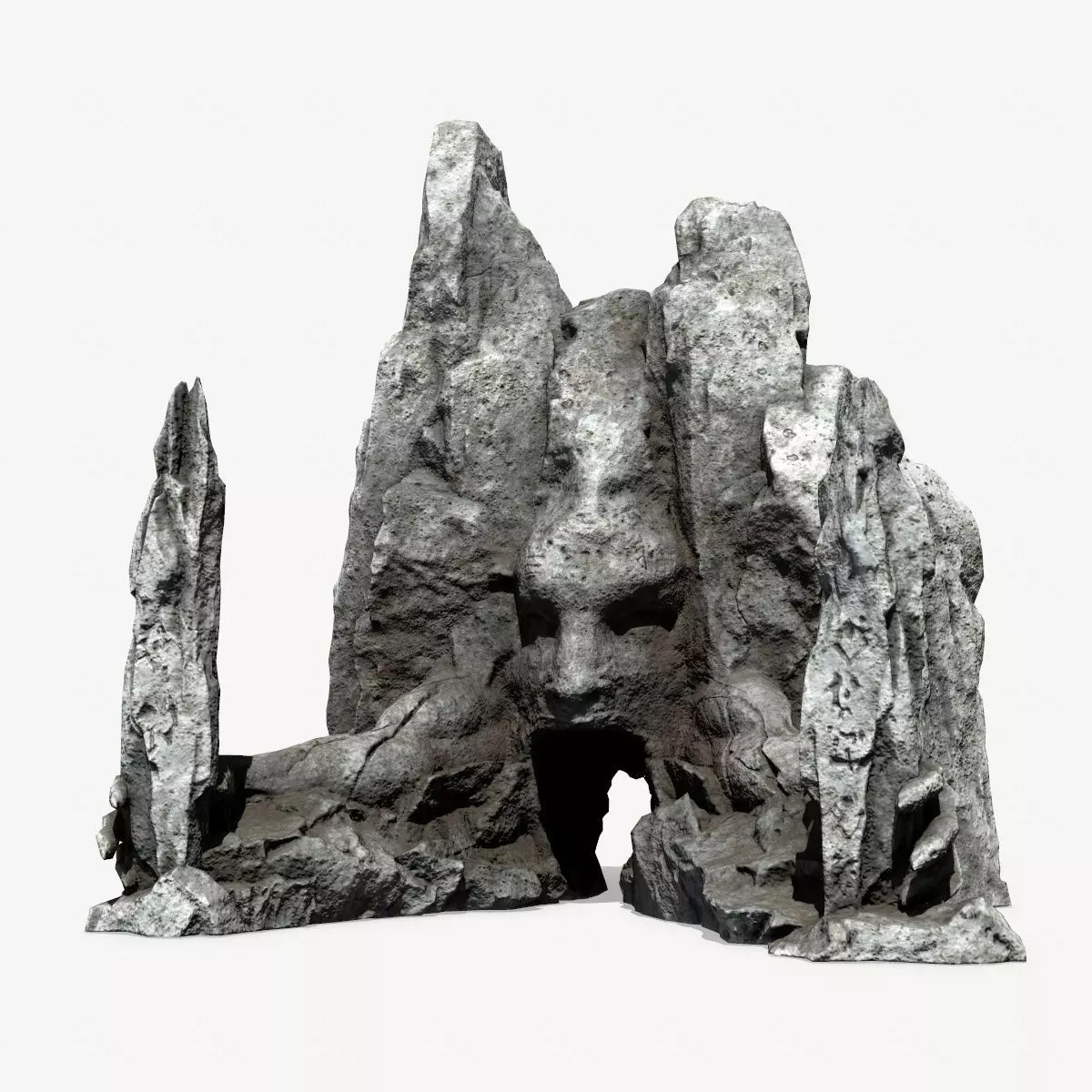 Rock  Gate Low-poly 3D model_0