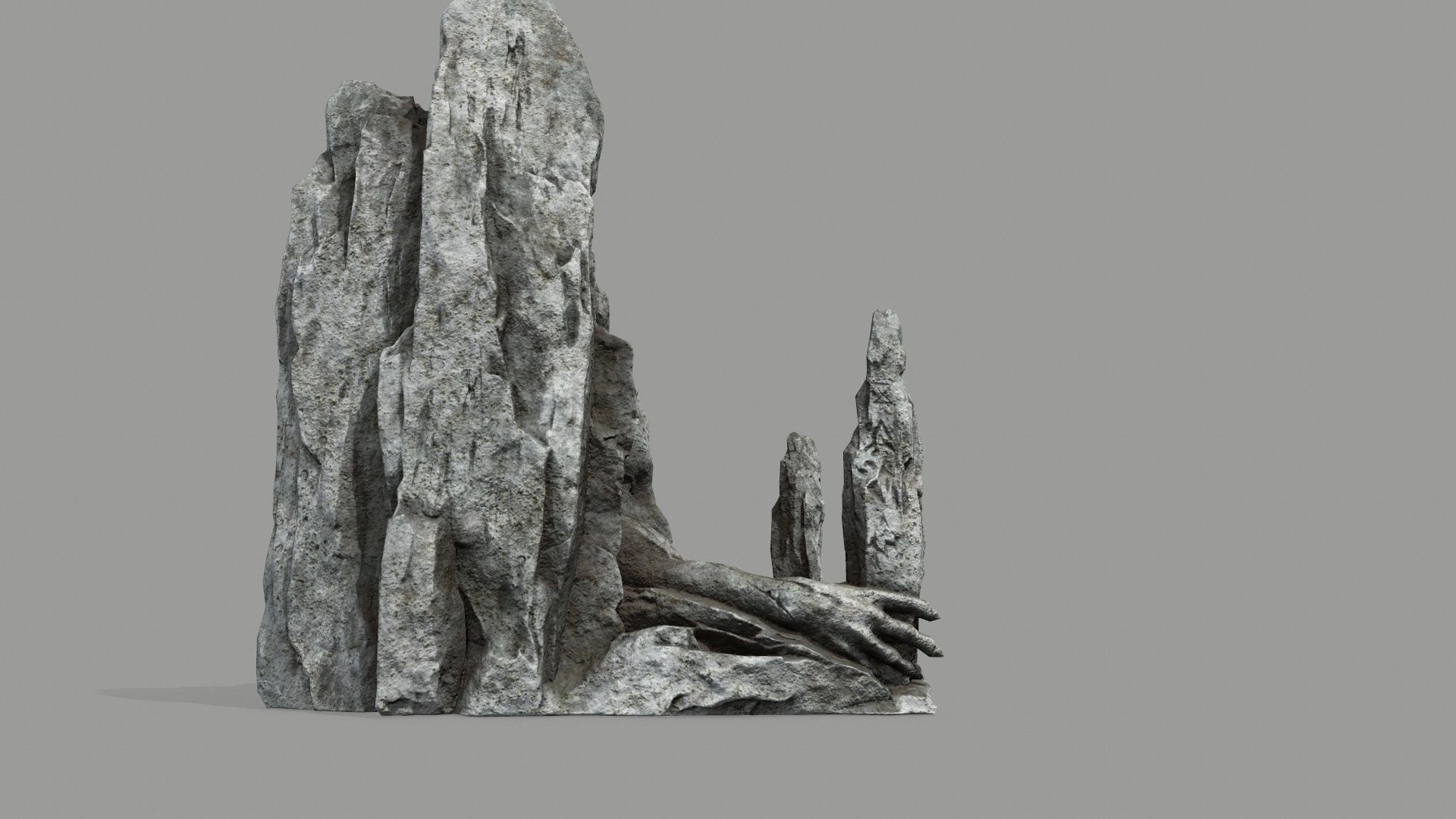 Rock  Gate Low-poly 3D model_7