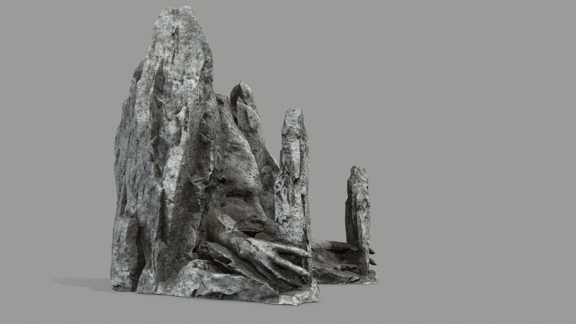 Rock  Gate Low-poly 3D model_12