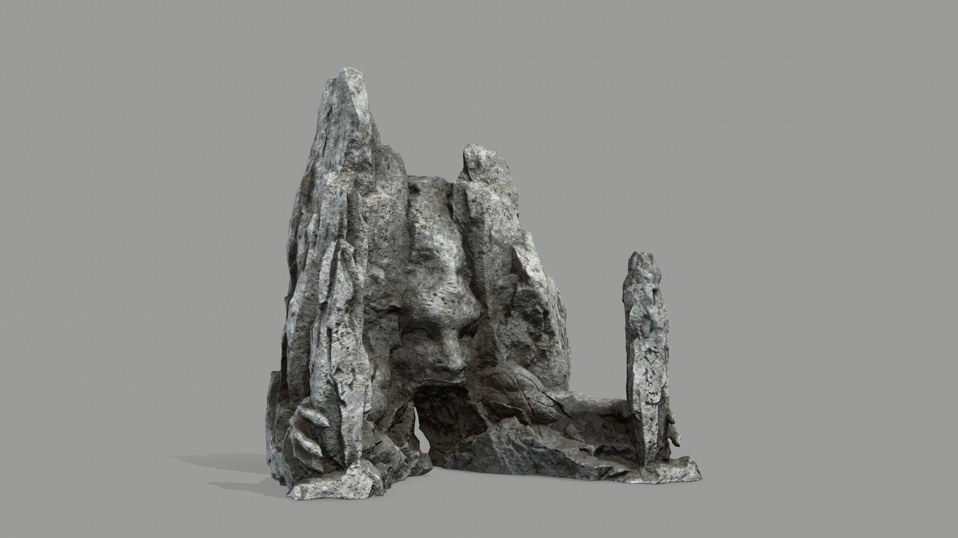 Rock  Gate Low-poly 3D model_14