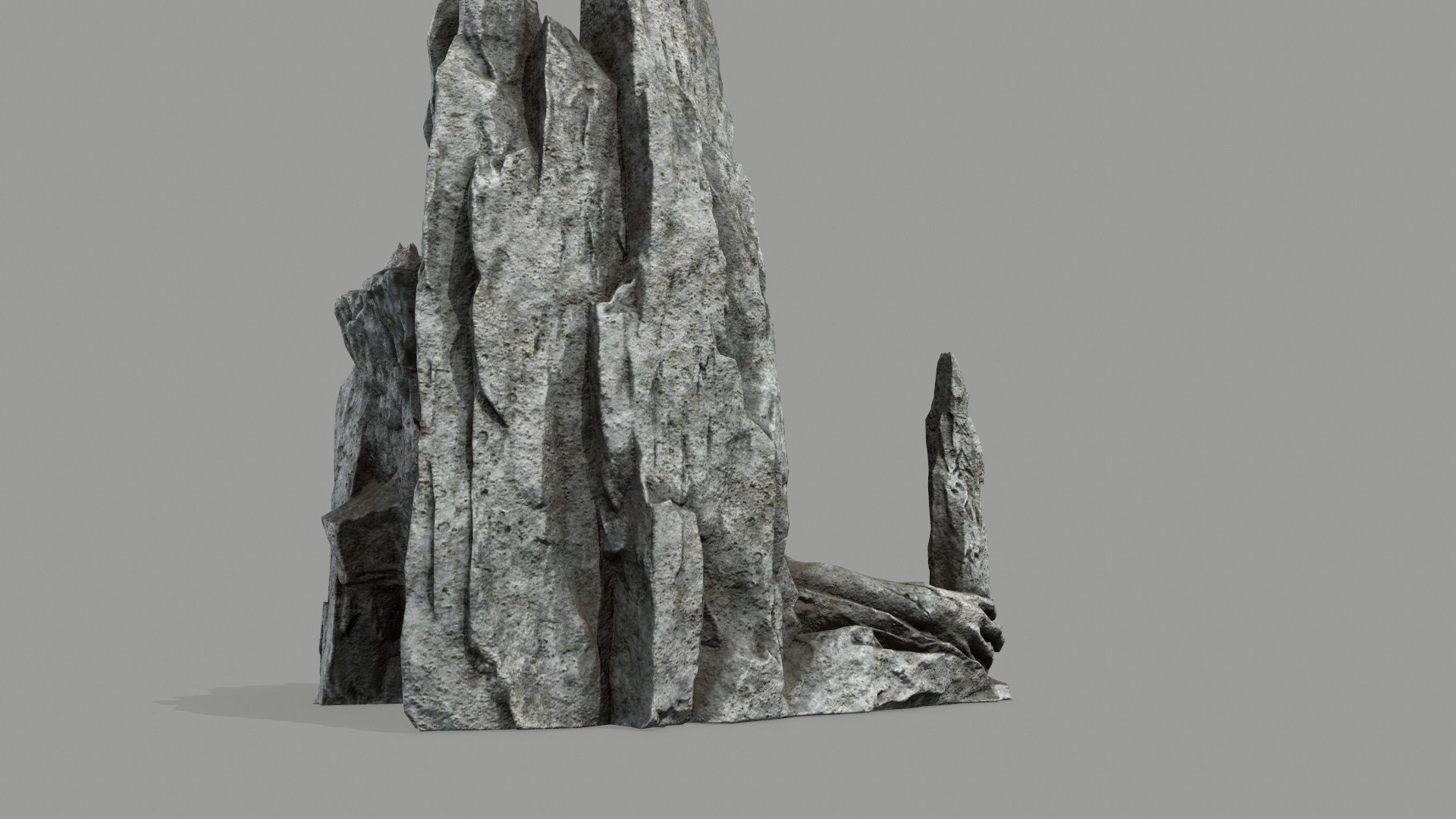 Rock  Gate Low-poly 3D model_11